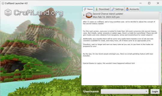 How to join - Craftland Minecraft Aether Server
